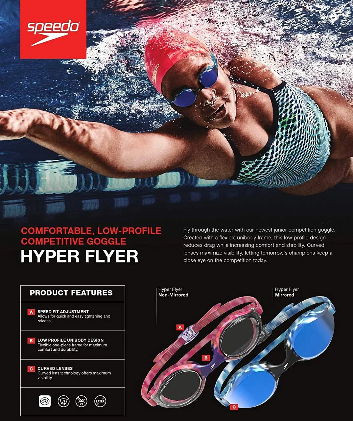 Sizepeedo Goggles HYPER FLYER Mirror