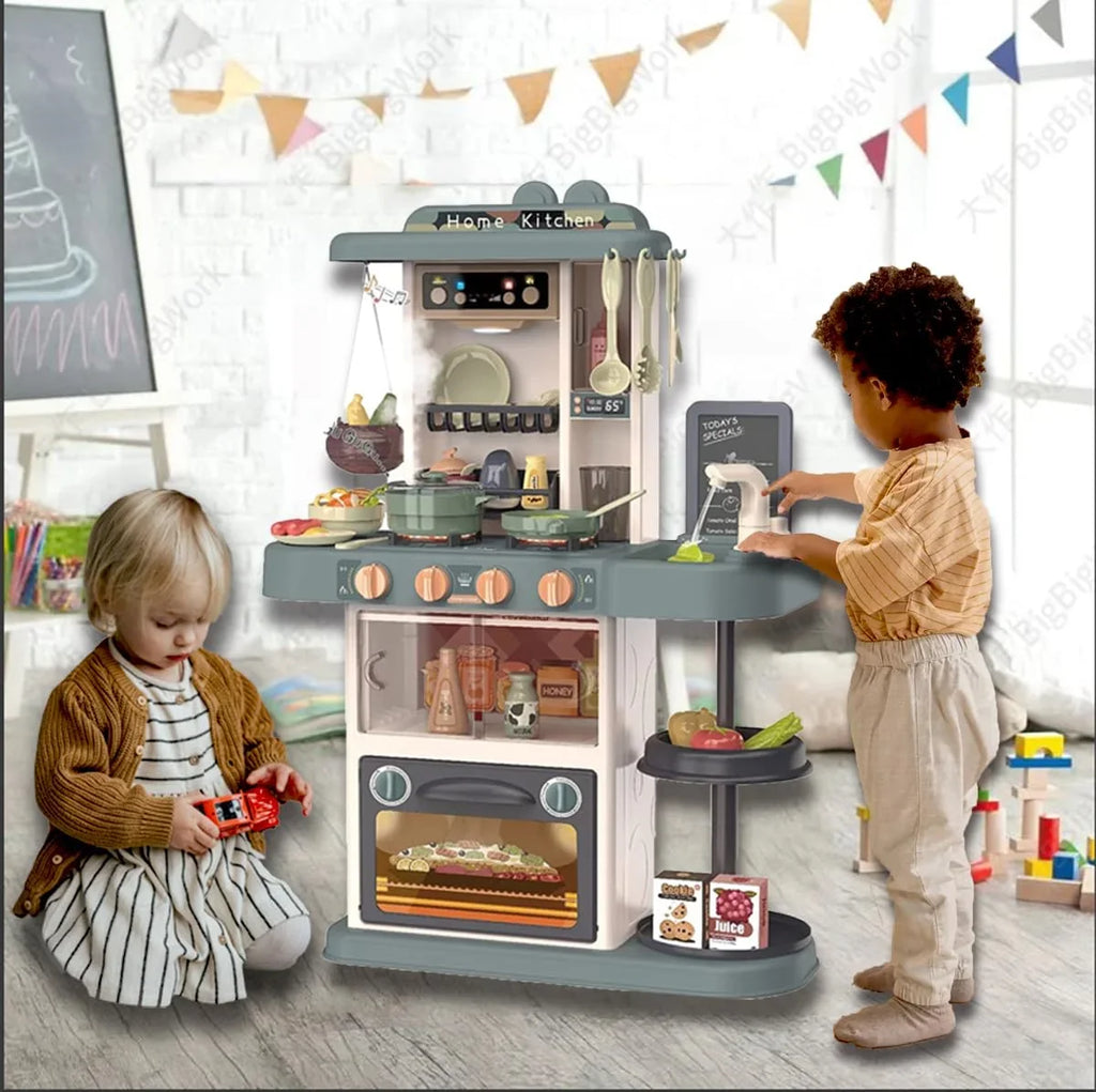 PayUSizeD 28.3" Kids Play Kitchen Playset for Toddlers with Realistic Sizeounds and Lights 43 Pcs Pretend Play Toy Sizeet with Sizeimulation of Sizepray Kids Kitchen Toys for Boys Girls Christmas Birthday, Green