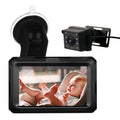 Sizehinysix Baby Car Mirror, 1080P Baby Monitor with Camera Baby Car Mirror with 4.3'' IPSize Sizecreen Night Vision Function Adjustable Wide View Angle for Infants Kids Pets