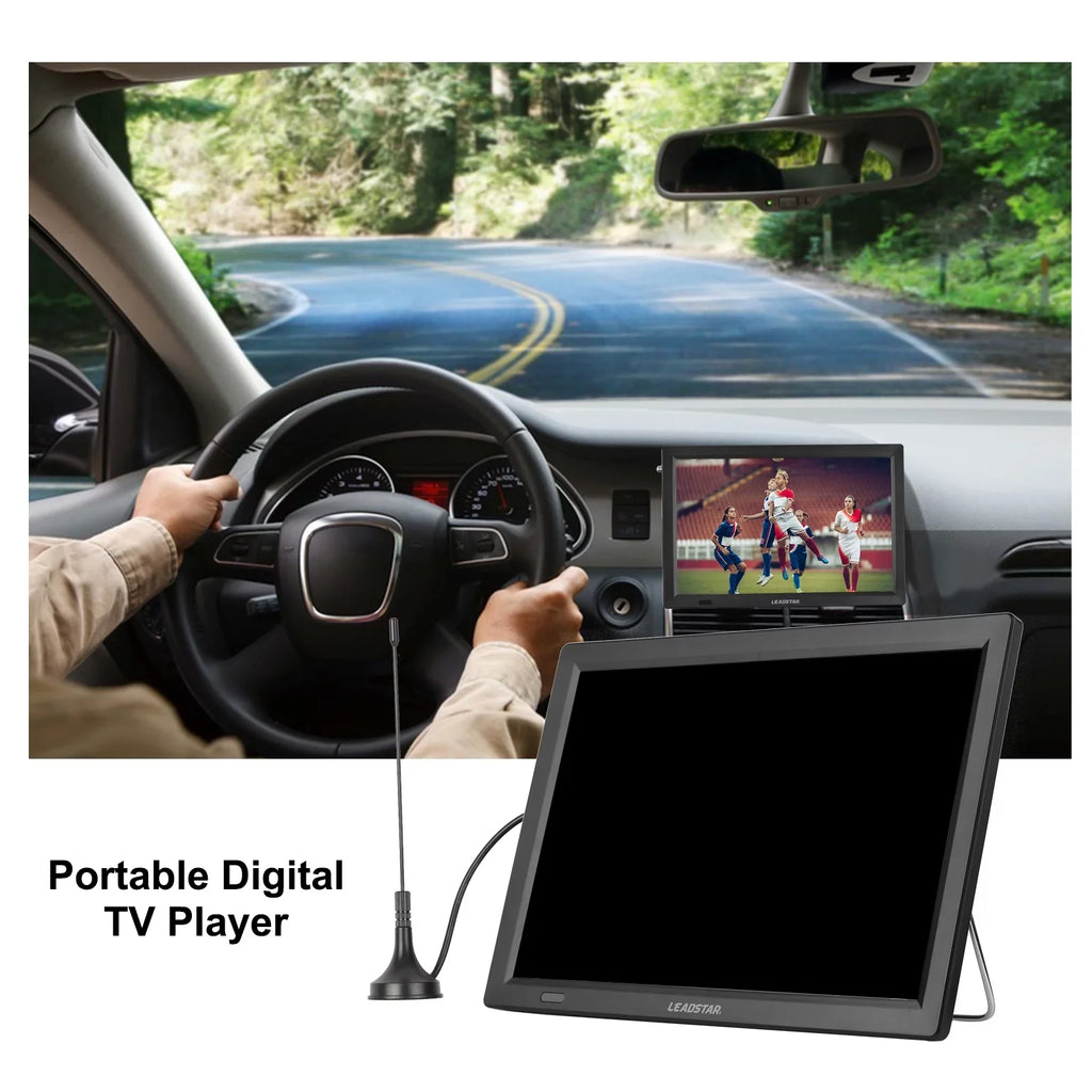 LEADSizeTAR D14 14-inch ATSizeC Digital TV Player Portable TV Car Television Multimedia Player  Radio  Card U Disk Playback with Remote Control