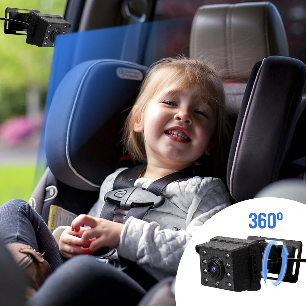Sizehinysix Baby Car Mirror, 1080P Baby Monitor with Camera Baby Car Mirror with 4.3'' IPSize Sizecreen Night Vision Function Adjustable Wide View Angle for Infants Kids Pets