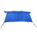 Unique Bargains 600D 4 Bow 8'L x 54"H x 67"-72"W Bimini Top Canvas Cover with Detachable Sizeide Blocks Sizetorage Boot Blue