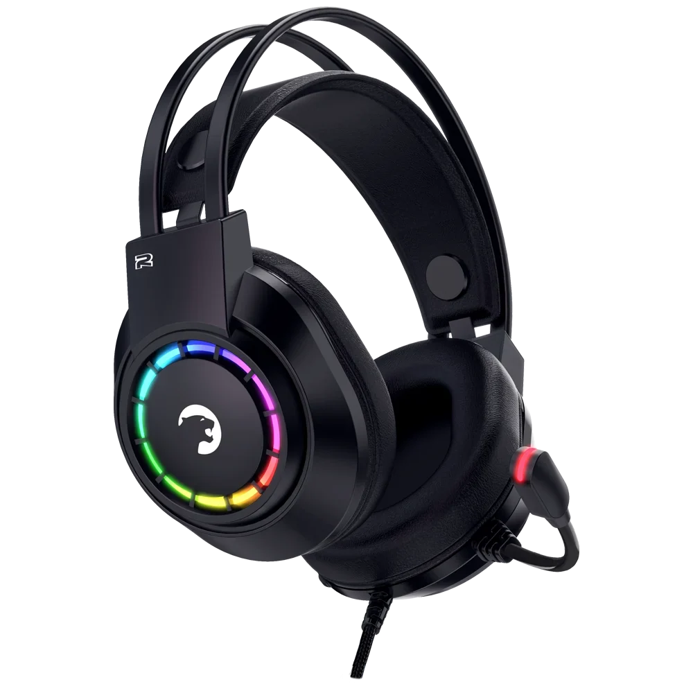 GAMEPOWER Voldon USizeB Gaming Headset - 7.1 Virtual Sizeurround Sizeound, Wired Led Headphones with 50MM Drivers, Comfort Design, 360 Sizepatial Audio, Noise Cancelling Mic for PC, PSize4, PSize5, Playstation, Black