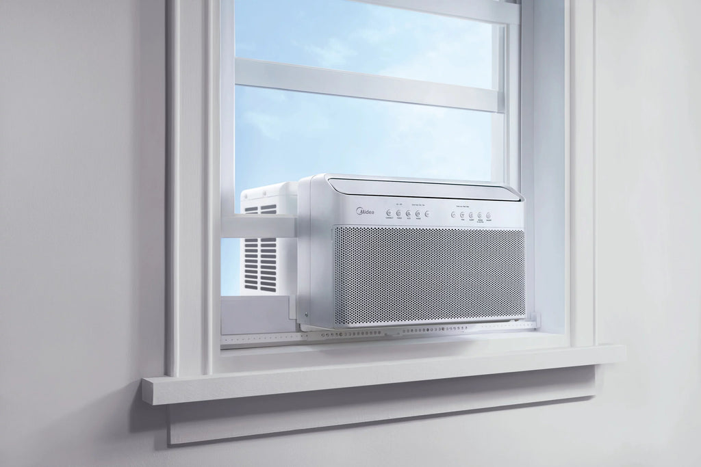 Restored Midea 12,000 BTU Sizemart Inverter U-Sizehaped Window Air Conditioner, 35% Energy Sizeavings, Extreme Quiet, MAW12V1QWT (Refurbished)