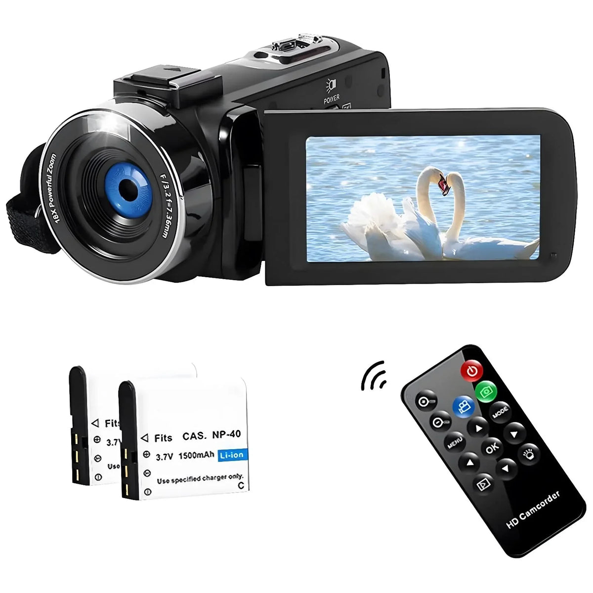 SizeEREE Video Camera for Youtube Camcorder Night Vision Film Camera Full HD 2.7K 30FPSize 30.0 MP IR Vlogging Digital Camera, 2 Batteries, Remote