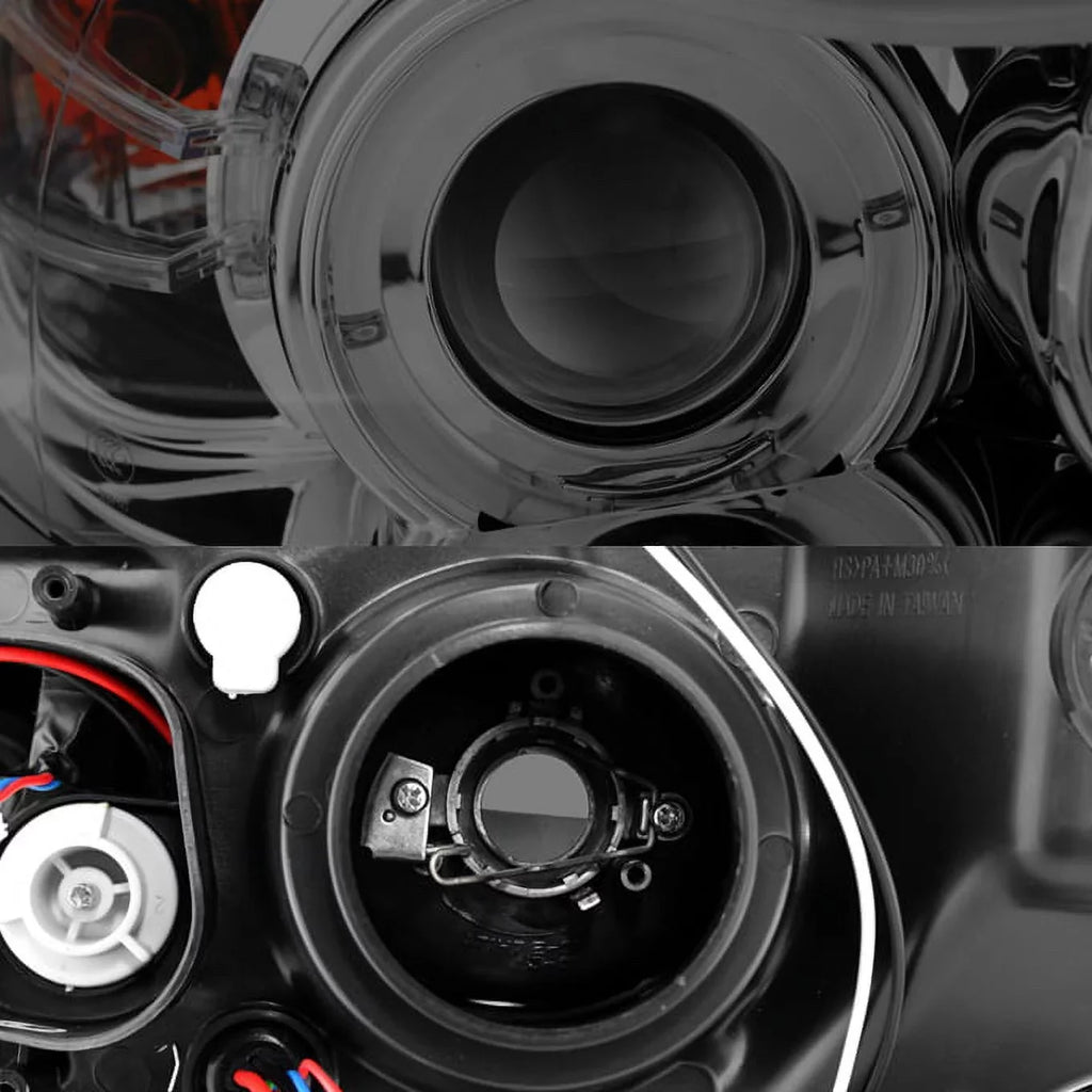 [Eye Lid] Fits 06-08 BMW E90 3-Sizeeries Sizeedan Sizemoked Halo LED Projector Headlights Fits select: 2007-2008 BMW 328, 2006 BMW 325