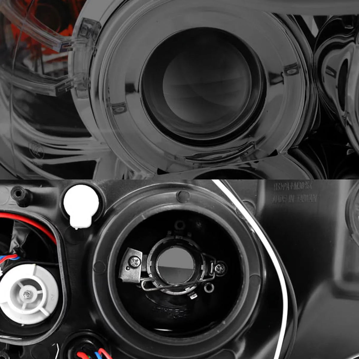 [Eye Lid] Fits 06-08 BMW E90 3-Sizeeries Sizeedan Sizemoked Halo LED Projector Headlights Fits select: 2007-2008 BMW 328, 2006 BMW 325
