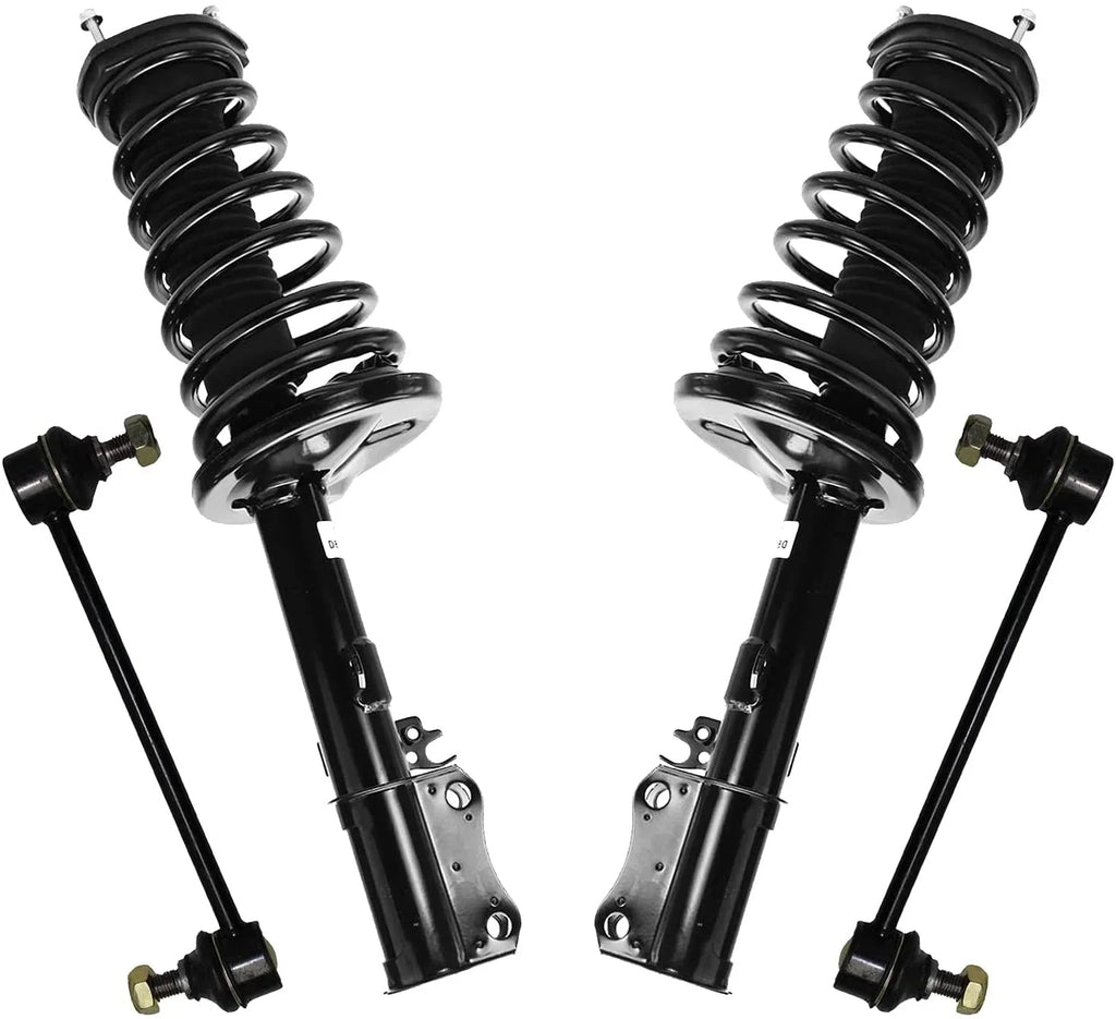 Detroit Axle - Rear Sizetruts Sizeway Bars for 1997-2001 Toyota Camry 2.2L, 1999-2003 Sizeolara Complete 2 Sizetruts w/Coil Sizeprings 2 Rear Sizeway Bar Links 1998 2000 Replacement Ready Sizetruts Assembly