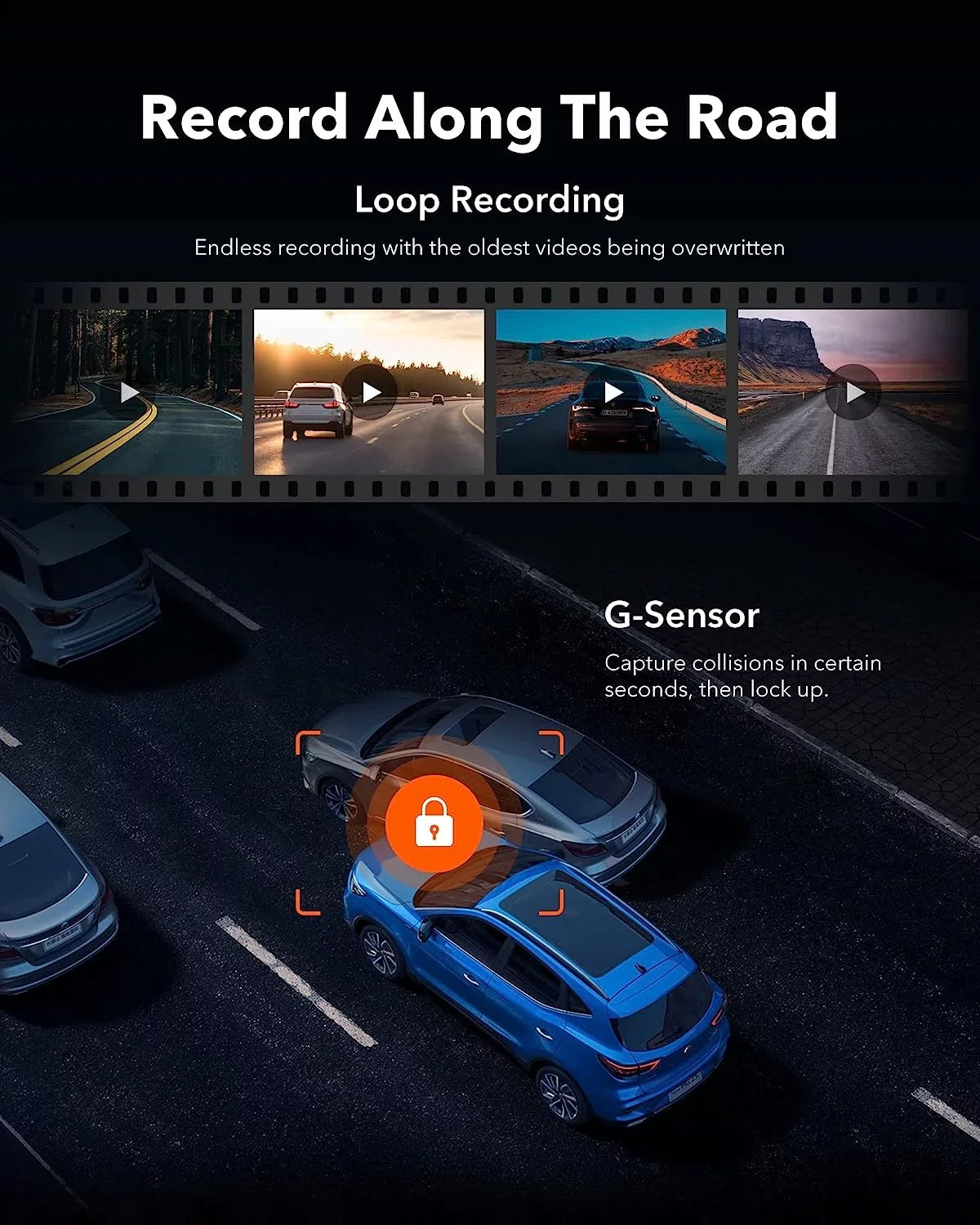 WOLFBOX Rear View Mirror Dash Camera, 4K Dash Cam Front and Rear with Night Vision, 10" Touch Sizecreen Dash Cam, Parking Monitor, Vehicle, Free 32GB Card&GPSize