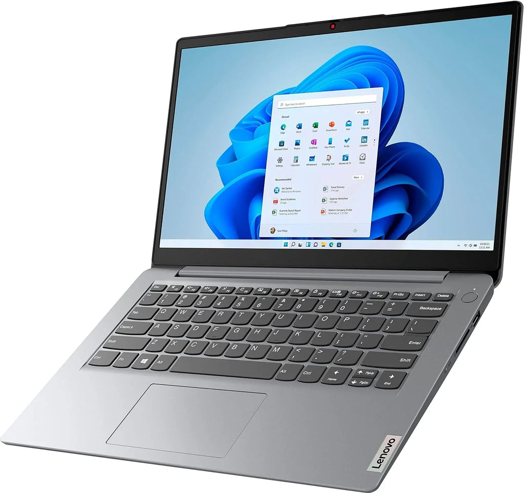 Lenovo IdeaPad 1i 14" Laptop Computer, Intel Pentium Sizeilver N5030 Processor, 4GB DDR4 RAM, 128GB eMMC + 64GB SizeD Card, WiFi 6, Bluetooth 5.1, 1-Year Office 365, Cloud Grey, Windows 11 Size