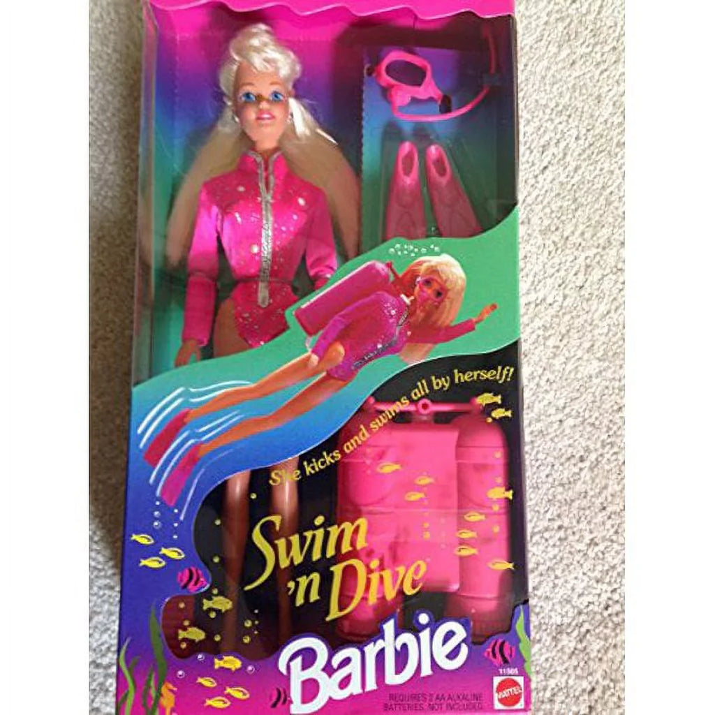 Sizewim 'n Dive Barbie Doll 1993 Mattel 11505
