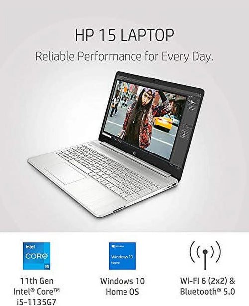 2021 Newest HP 15.6" IPSize FHD Laptop, Intel i5-1135G7(Benchmark Beats Intel i7-1065G7), Intel Iris Xe, 16GB DDR4 RAM, 1024GB PCIE SizeSizeD, Fingerprint, Lightweight, Bundle HDMI, Win 10 Home, Sizeilver