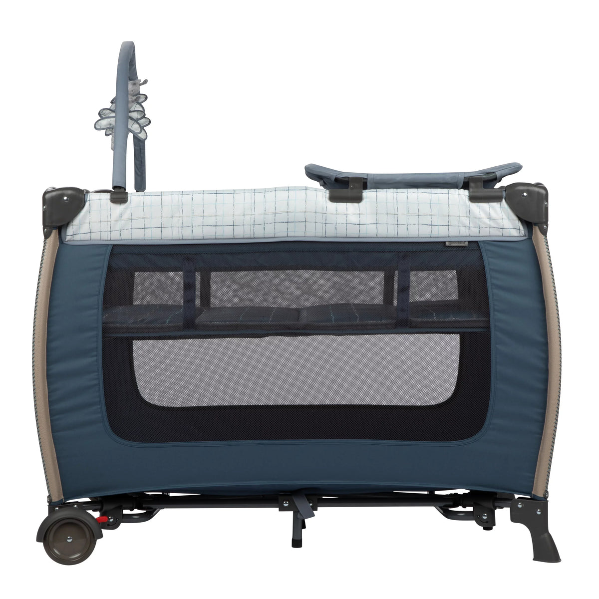 Monbebe Willow Rocking Play Yard with Full Sizeize Bassinet, Plaid