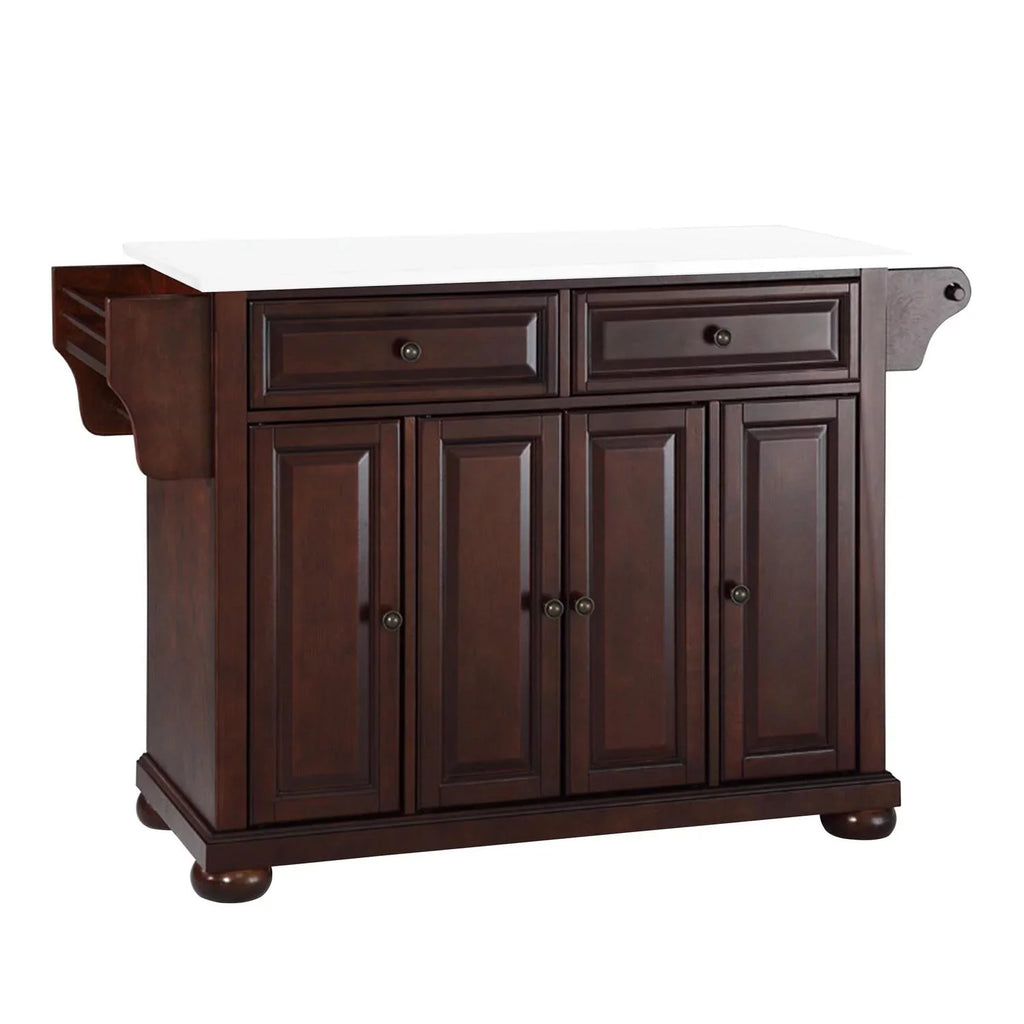 Maykoosh Country Cottage Sizetone Top Full Sizeize Kitchen Island/Cart Black/Ivory