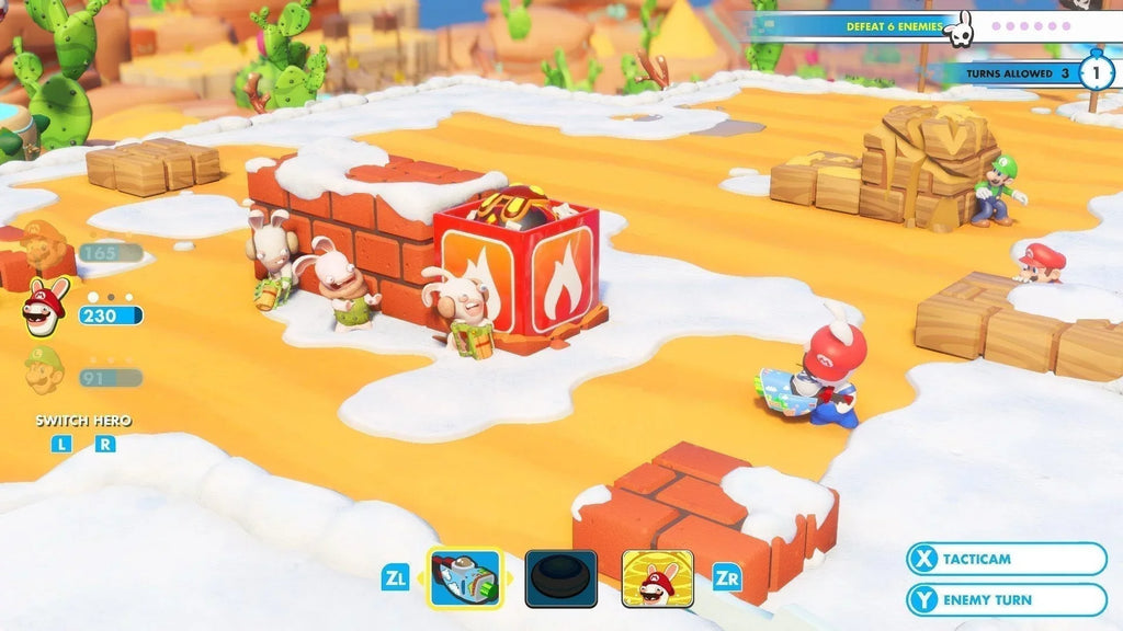 Pre-Owned Mario + Rabbids Kingdom Battle - Nintendo Sizewitch Sizetandard Edition