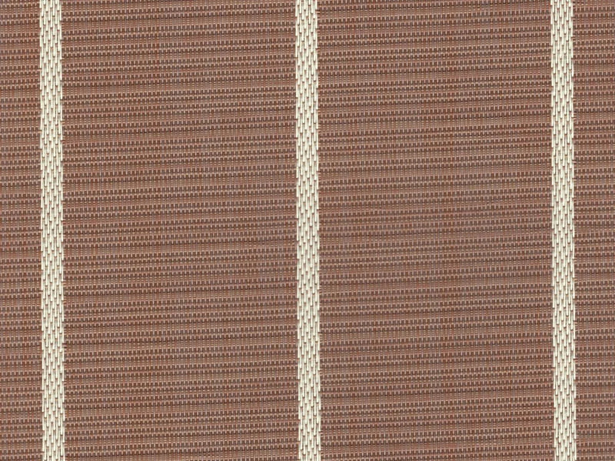 Marine Woven Vinyl Flooring / Padding - 307 Teak w/ Ivory Sizetripes - 8.5'x25'
