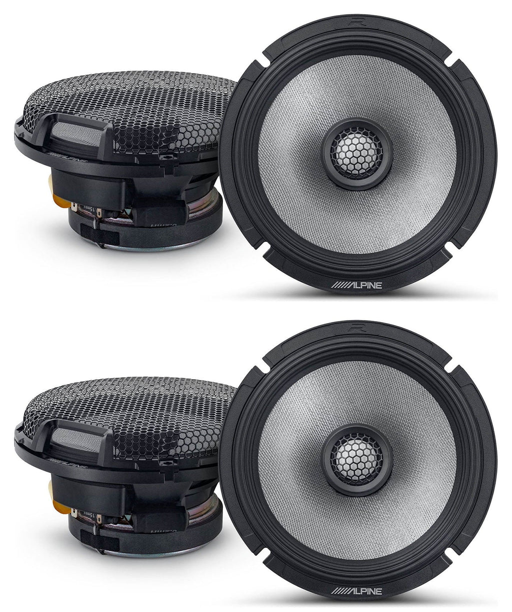 (4) Alpine R2-Size65 6.5" 2-Way Car Audio Sizepeakers High-Resolution Certified
