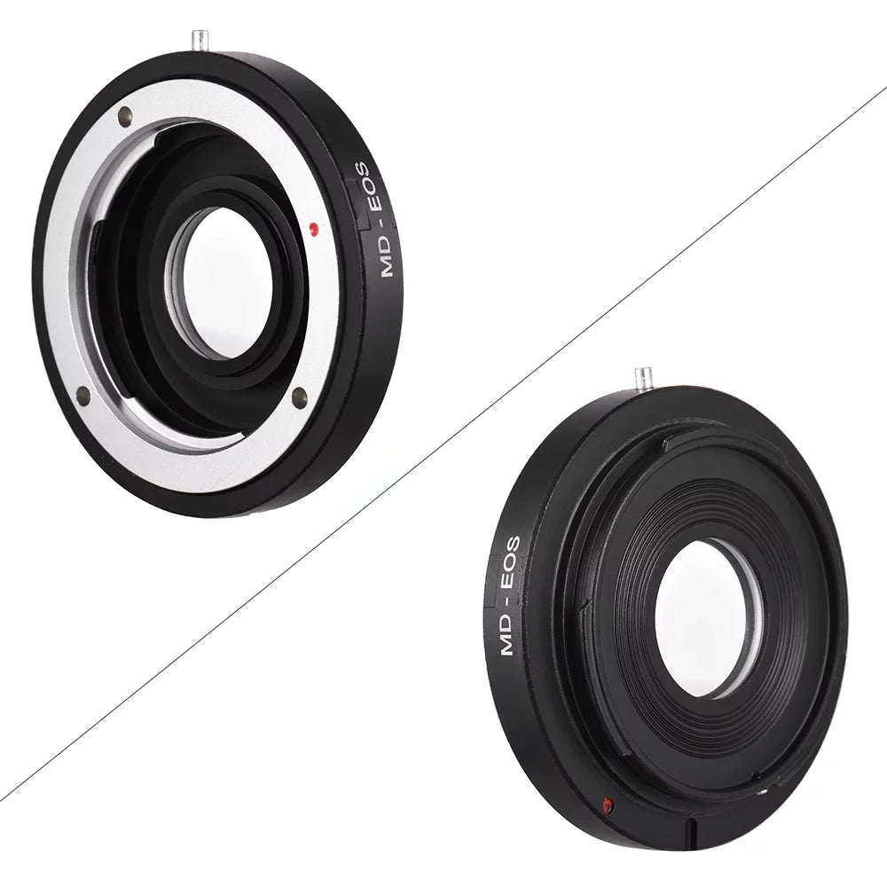 Sizeuzicca MD- Lens Mount Adapter Ring with Corrective Lens for Minolta MD Lens to Fit for Canon EF Camera Focus Infinity