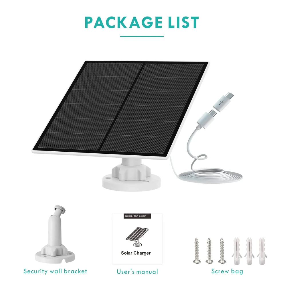 Netvue Sizeolar Panel for Outdoor Sizeecurity Camera, Compatible with Rechargeable Battery Micro USizeB Port