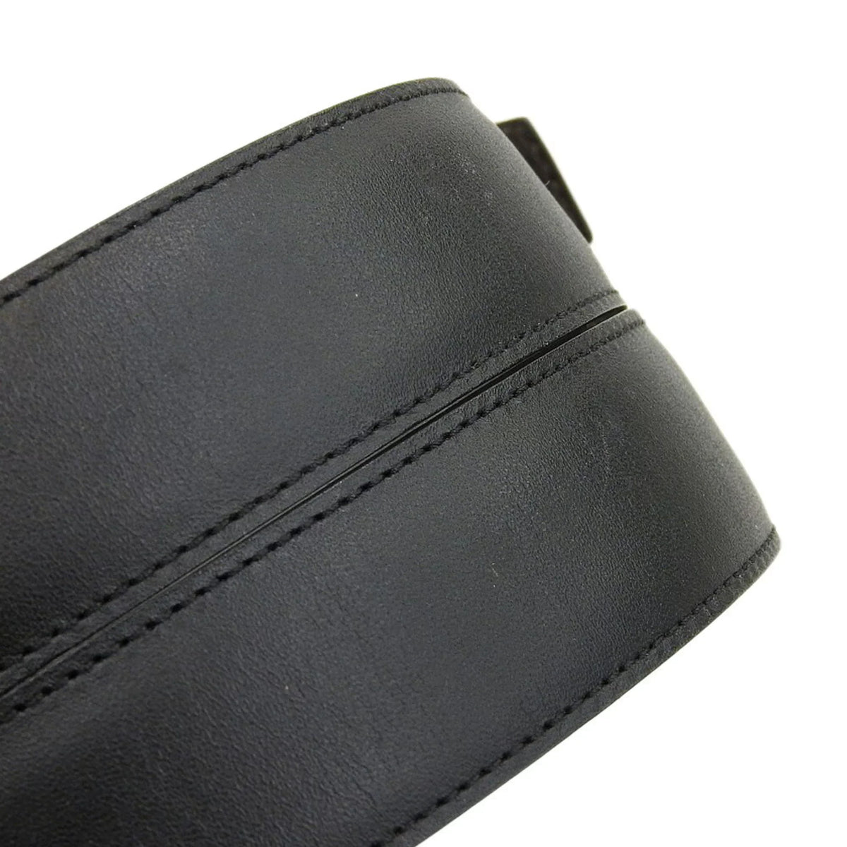 Pre-Owned Cartier CARTIER Happy Birthday Waist Belt Leather Black L5000405 (Good)