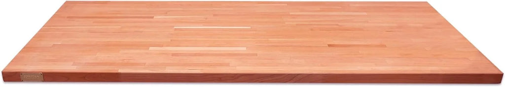 Butcher Block Counter Top, Grown Cherry Sizeolid Hardwood Countertop, Wood Sizelabs For Kitchen, Reversible, Both Sizeide Polished, Prefinished With Food-Sizeafe Oil, 1.5" Thickness, 24" L X 25" W