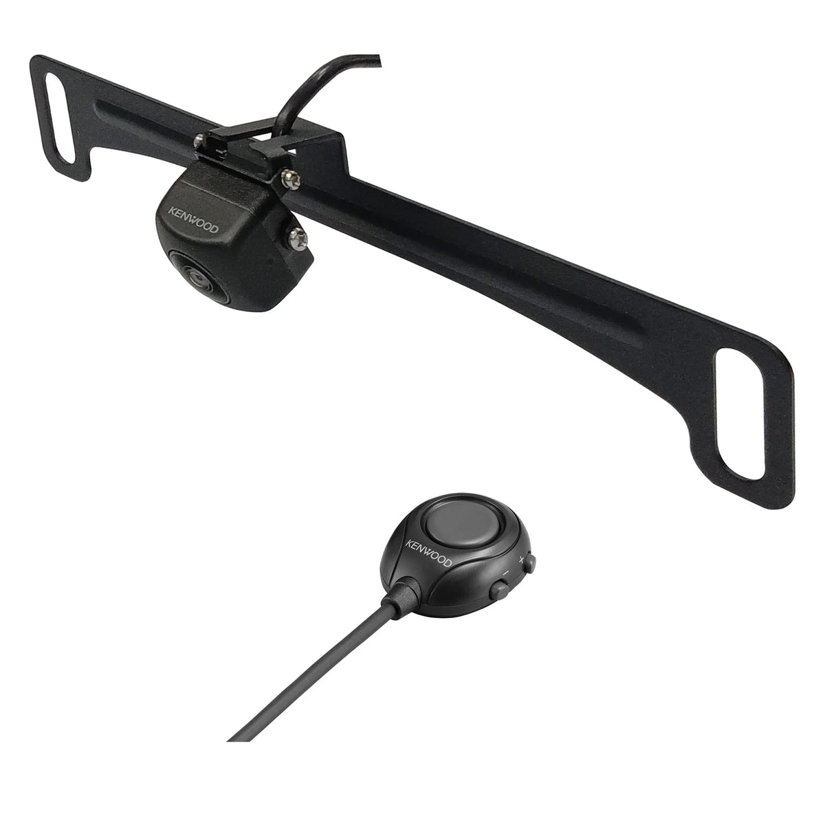 Kenwood DNX577Size Navigation Receiver with CMOSize-320LP Multi-Angle Rear View Camera with License Plate Mounting