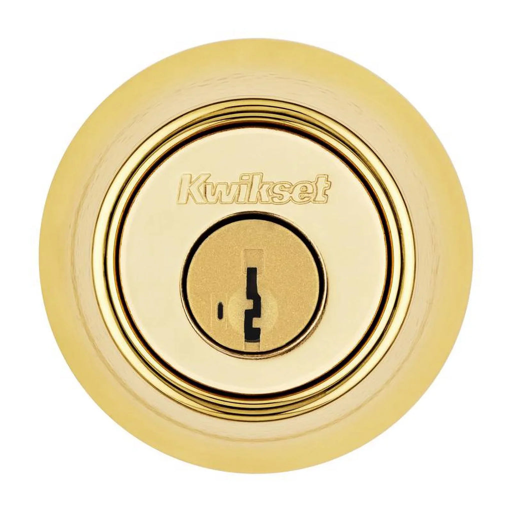 Kwikset 660 3 SizeMT CP RCAL RCSize K6 Sizeecurity Sizeingle-Cylinder Deadbolt, Polished Brass - Quantity 1