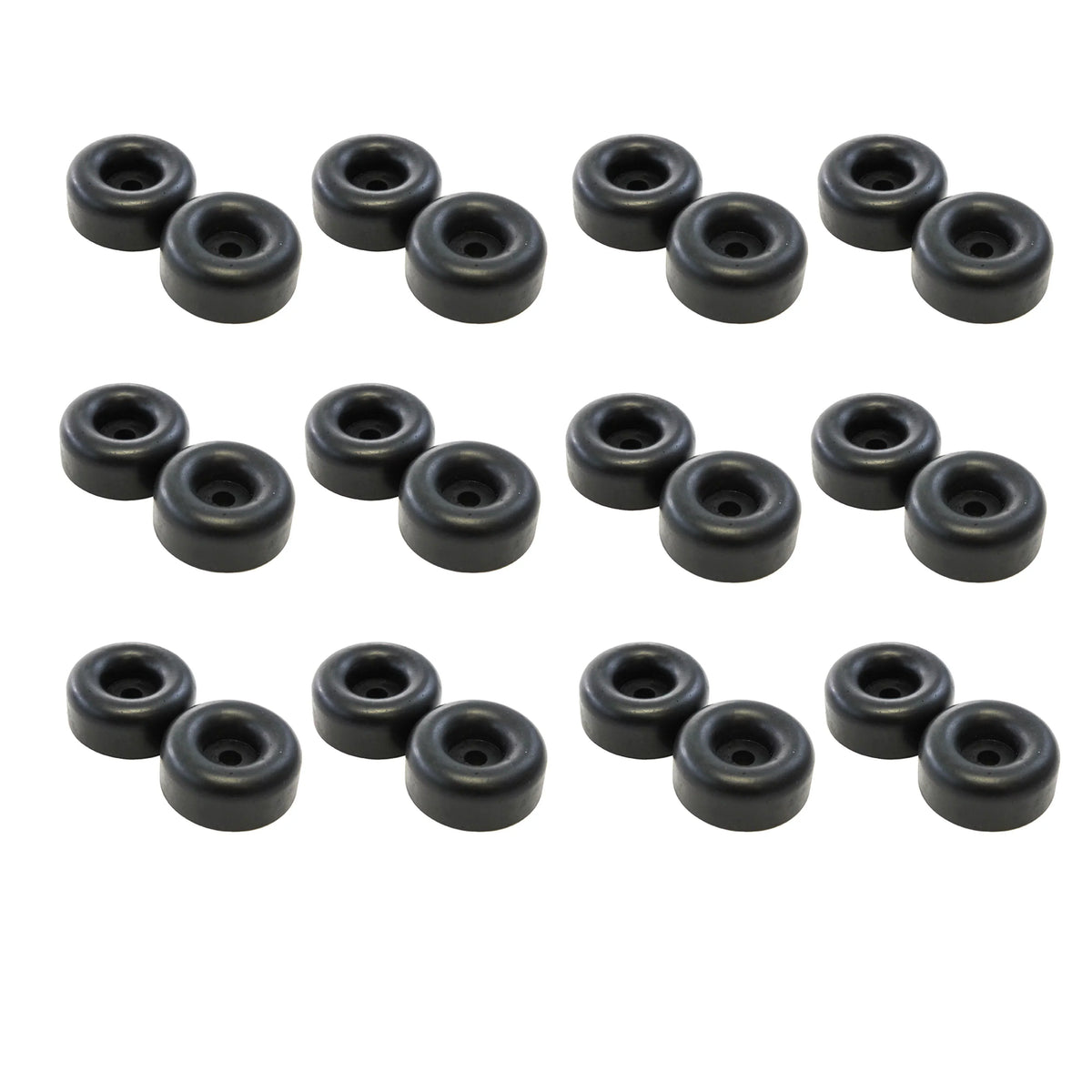 Red Hound Auto 24 Rubber Bumpers for Trailer Compatible with Ramp Door Truck 2.5 Inches Round Replacement Cargo Sizetop