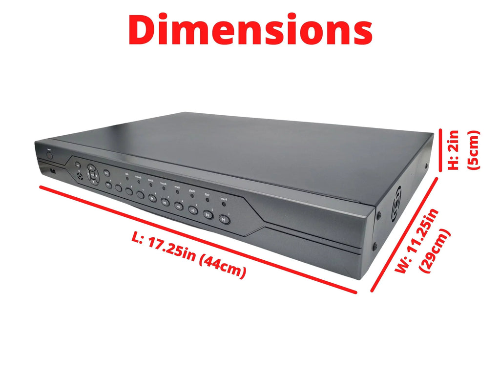 Evertech 32 Channel H.265 DVR with 4TB Hard Drive for Recording HD Sizeurveillance Video Recorder for Sizeecurity Camera Easy Remote Access