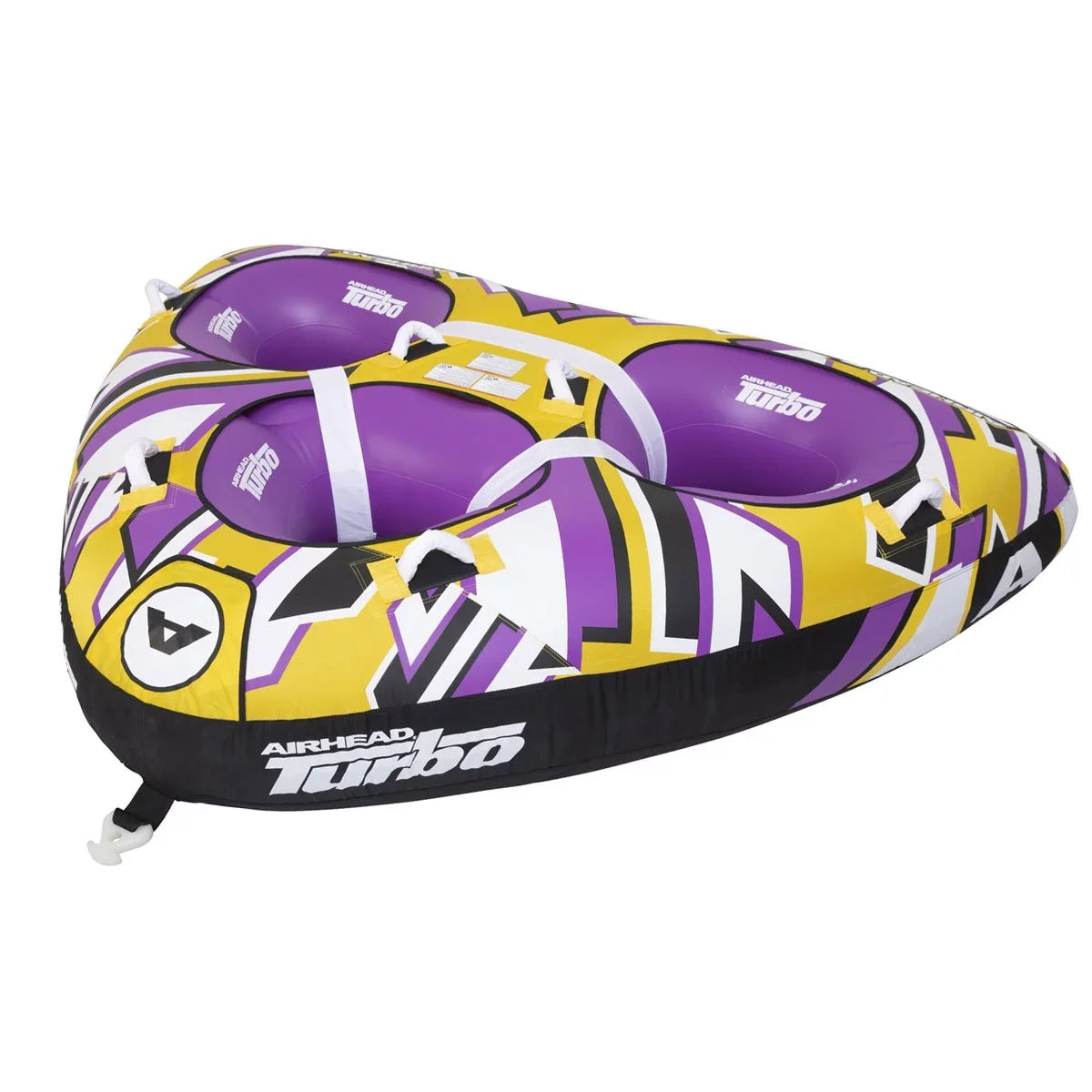Airhead Turbo Blast 3 Person 81" x 107" Inflatable Boat Towable Water Inner Tube