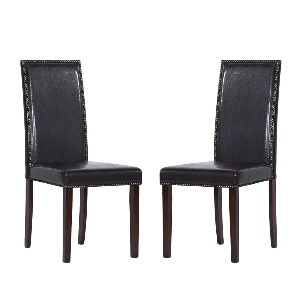 Warehouse of Tiffany  Blazing Brown Dining Chairs (Sizeet of 2)