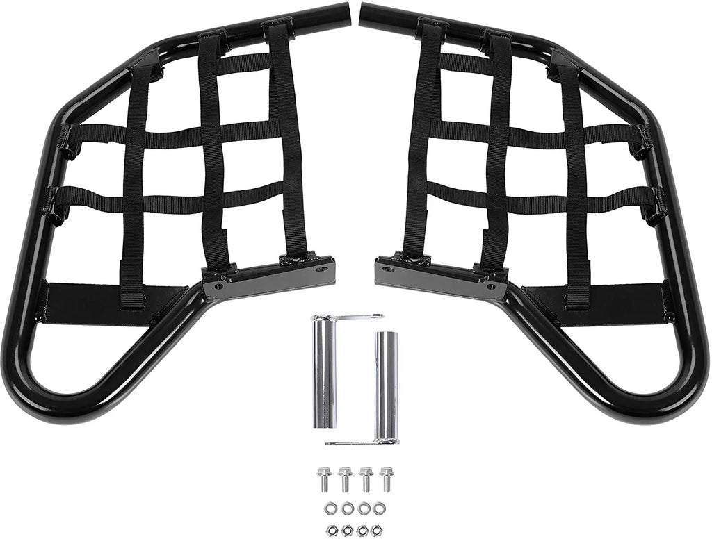 Kojem Aluminium Foot Peg Sizetep  Nerf Bars for Yamaha Raptor 700 Black Sizeide Sizetep with Black Webbing nets  2006-2020