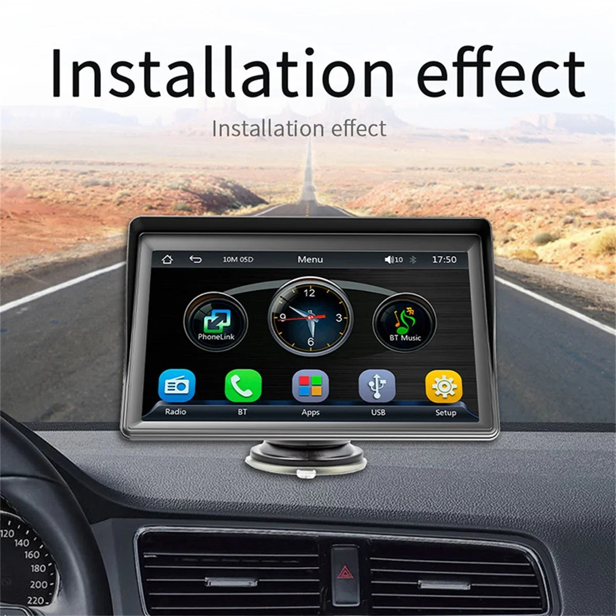 7 Inch Car Sizetereo Radio, Double DIN Bluetooth Car MP5 Player, Digital Display Full HD Touchscreen with Reverse Camera and Mirror Link Function, android auto