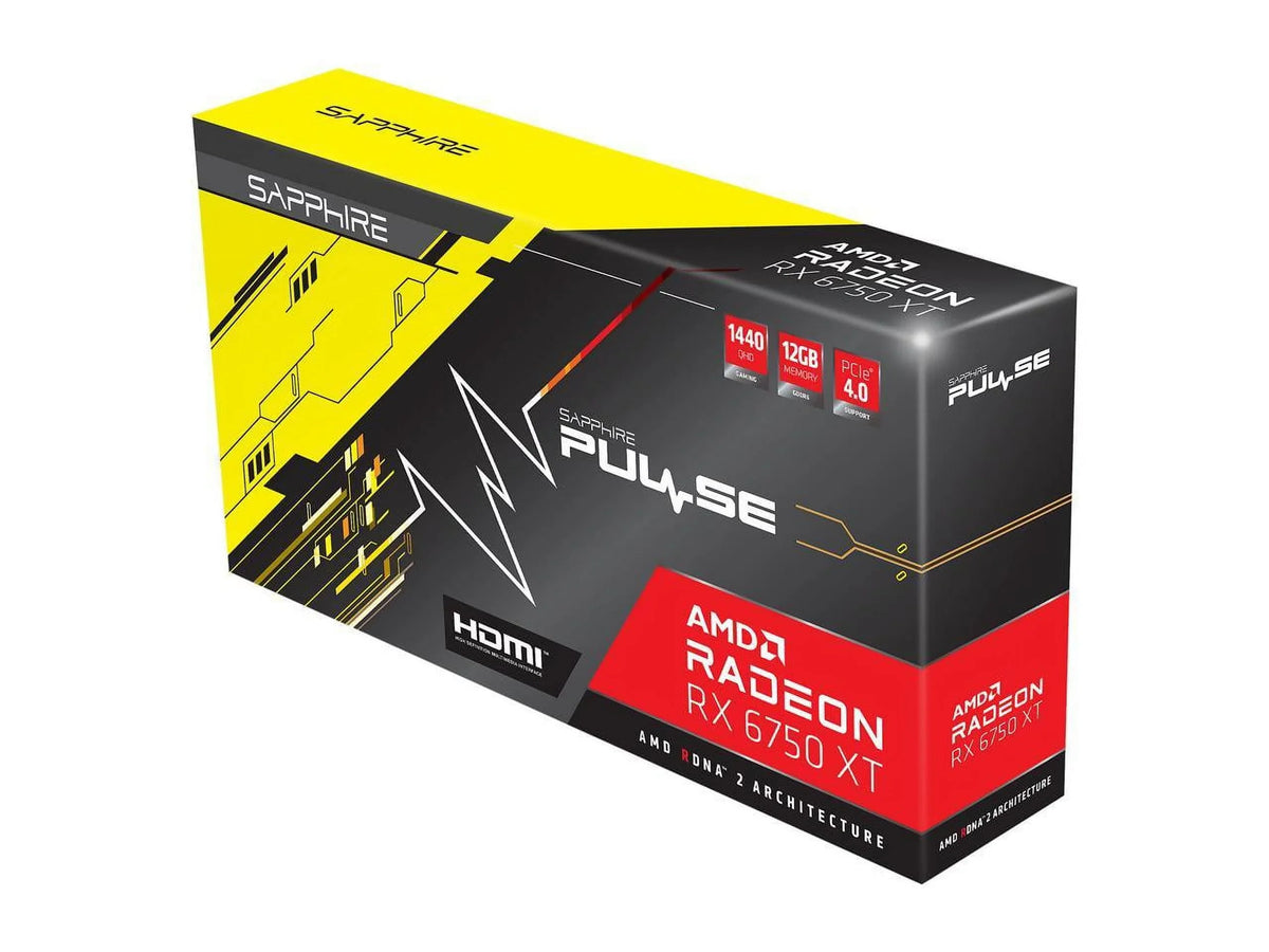 SizeAPPHIRE PULSizeE Radeon RX 6750 XT 12GB GDDR6 PCI Express 4.0 ATX Video Card 11318-03-20G