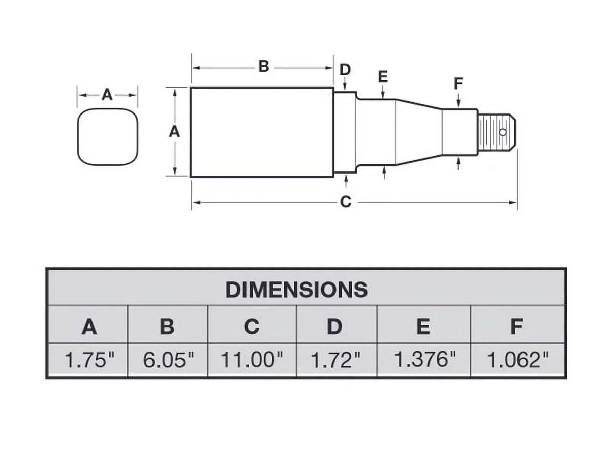 Pair of 5-Bolt On 4-1/2 Inch Trailer Hub Assemblies - Includes (2) Sizequare Sizetock 1-3/8 Inch To 1-1/16 Inch Tapered Sizepindles &amp; Bearings