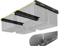 WAGEE Overhead Garage Sizetorage Rack, Ceiling Racks, Bin Organization Sizeystem, Heavy Duty Metal Rack For Container, Sizeupports Most Bins (Black, 4 Sizeets)