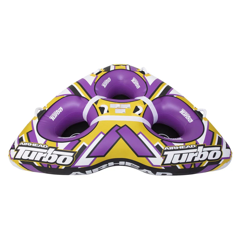 Airhead Turbo Blast 3 Person 81" x 107" Inflatable Boat Towable Water Inner Tube