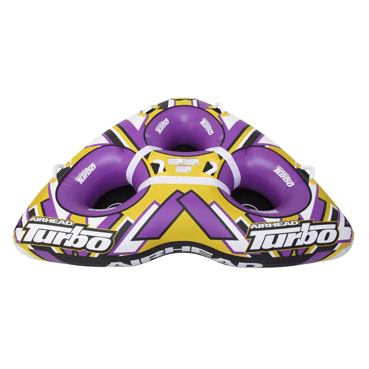 Airhead Turbo Blast 3 Person 81" x 107" Inflatable Boat Towable Water Inner Tube