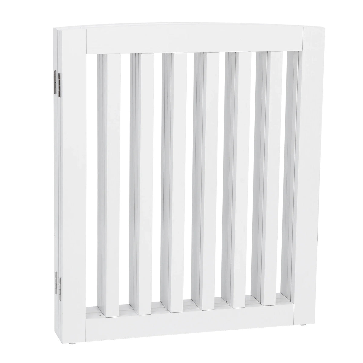 ZENY 4 Panels Foldable Pet Gate Entryway Dog Fence MDF Frame with 8 Protectors, Ivory