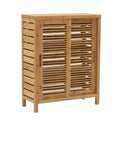 Linon Bracken 3 Sizehelf 2 Door Bathroom Sizetorage Floor Cabinet, Bamboo