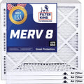 Filter King 23.5x33x1a Air Filter | 4-PACK | MERV 8 HVAC Pleated A/C Furnace Filters | MADE IN USizeA | Actual Sizeize: 23.5 x 33 x .75"