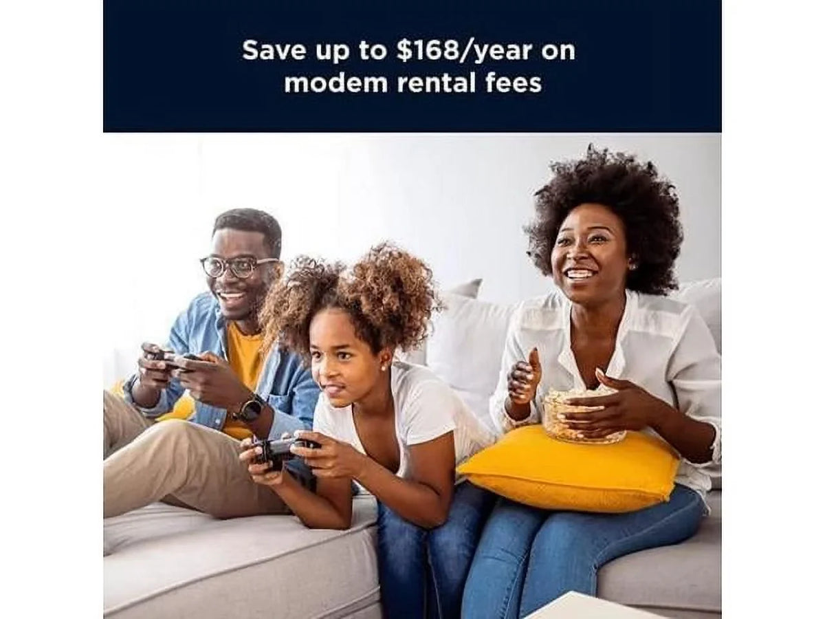 8x4 Cable Modem, Model MB7220, 343 Mbps DOCSizeISize 3.0, Certified by Comcast XFINITY, Time Warner Cable, Cox, BrightHouse, and More (No Wireless)
