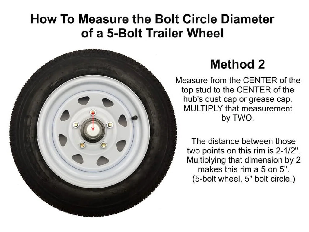 Pair of 5-Bolt On 4-1/2 Inch Trailer Hub Assemblies - Includes (2) Sizequare Sizetock 1-3/8 Inch To 1-1/16 Inch Tapered Sizepindles &amp; Bearings