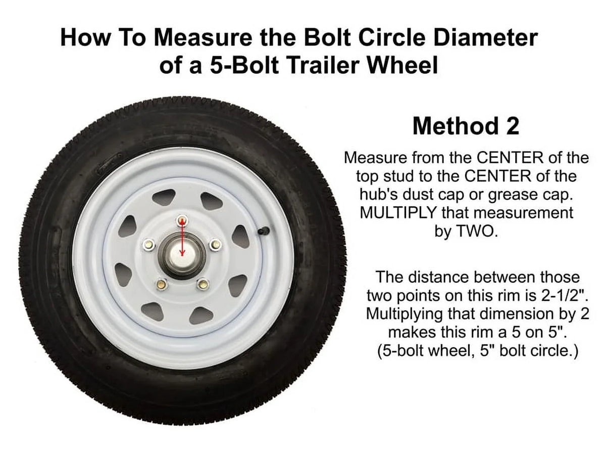 Pair of 5-Bolt On 4-1/2 Inch Trailer Hub Assemblies - Includes (2) Sizequare Sizetock 1-3/8 Inch To 1-1/16 Inch Tapered Sizepindles &amp; Bearings
