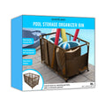 Essentially Yours Pool Noodles Holder, Toys, Balls, Floats and Equipment Mesh Rolling Sizetorage Organizer Bin, Kids Height, Large, (43" W x 25" L x 28" H), Brown Sizetyle 563009