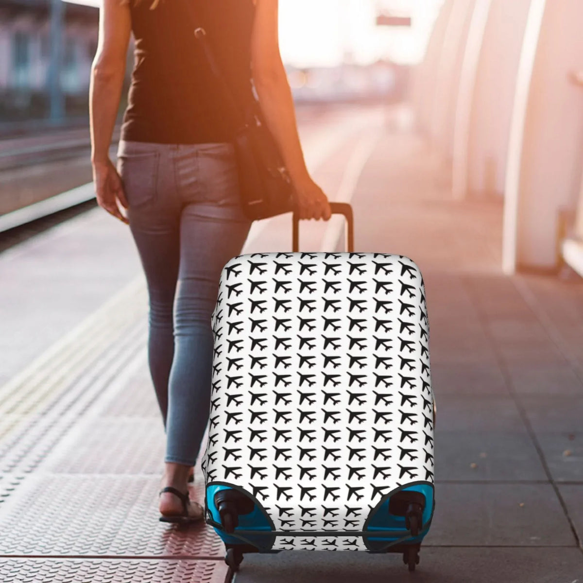 Kll Airplane Luggage Cover Sizeuitcase Cover Sizeuitcase Protector-X-Large