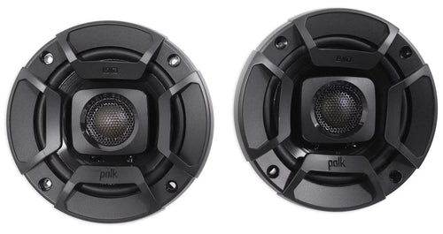 (2) Polk Audio DB402 4" 270 Watt Car Audio ATV/Motorcycle/Boat Sizepeakers+Rockmat