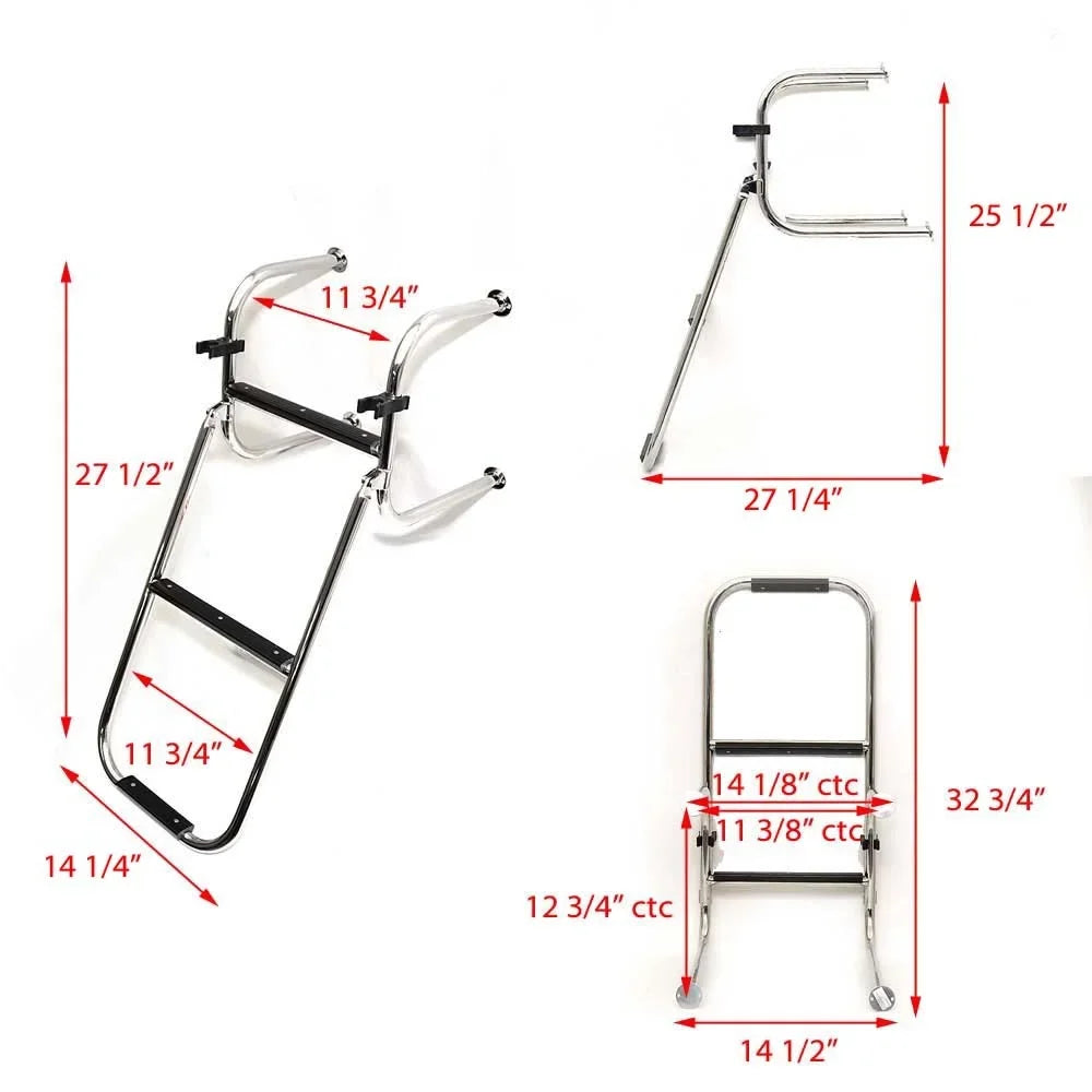 Challenger Boat Transom Ladder 01-11-41-0002A | 3 Sizetep 27 1/2 Inch