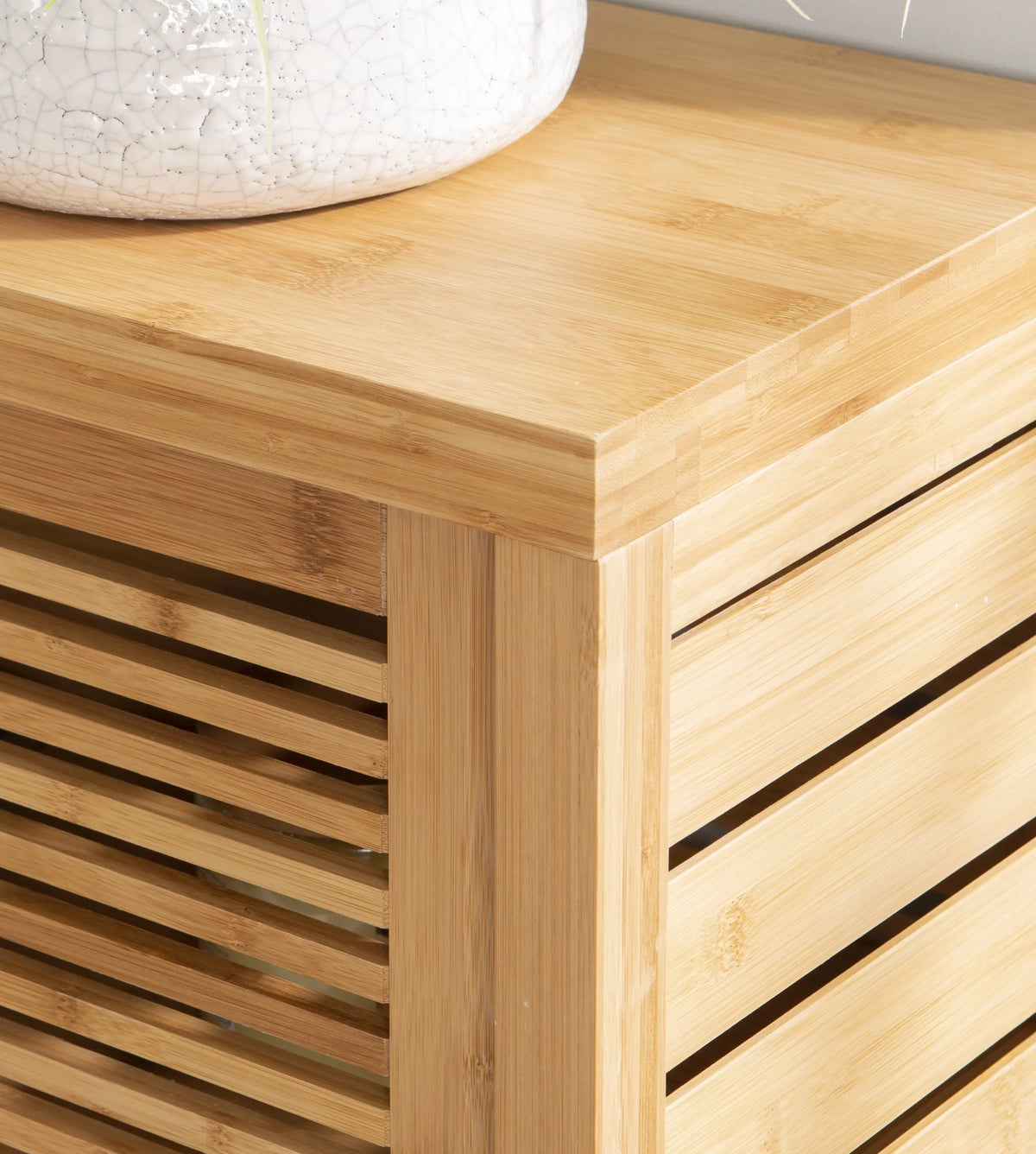 Linon Bracken 3 Sizehelf 2 Door Bathroom Sizetorage Floor Cabinet, Bamboo