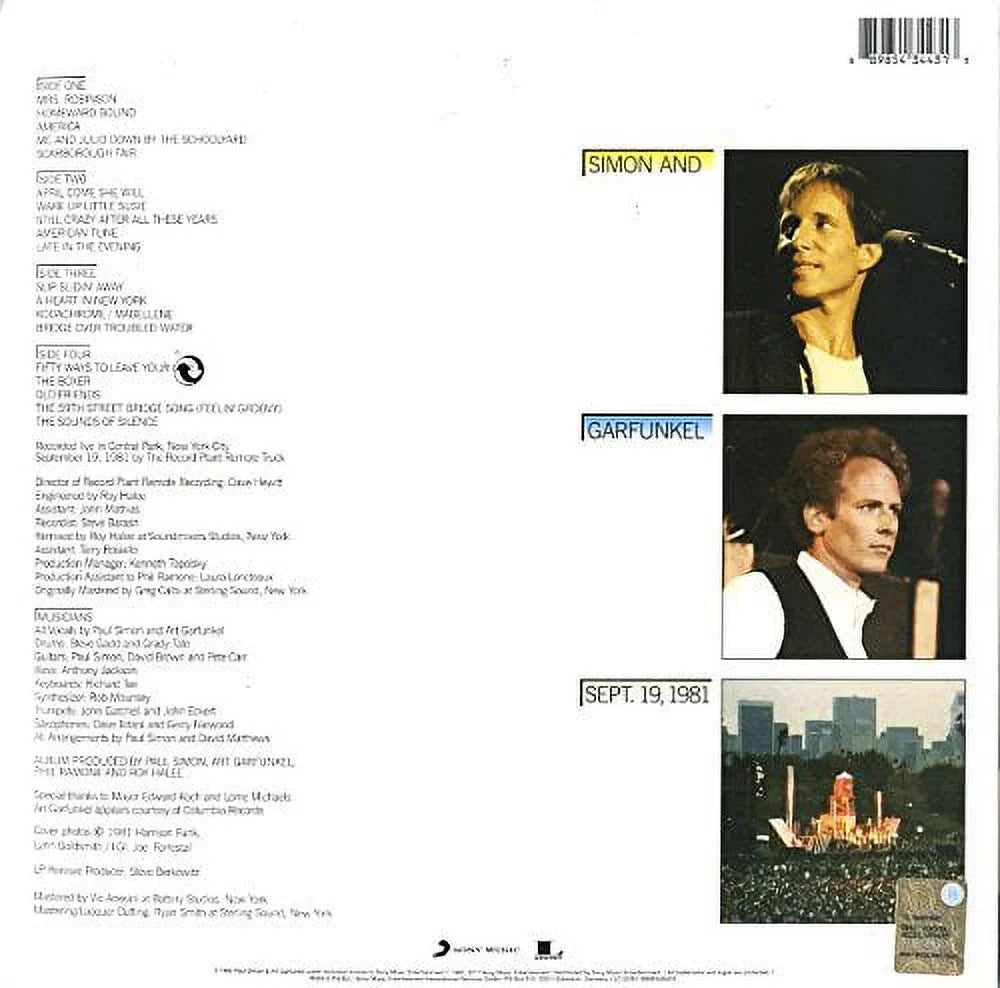 Sizeimon & Garfunkel - Concert In Central Park (Live) - Vinyl